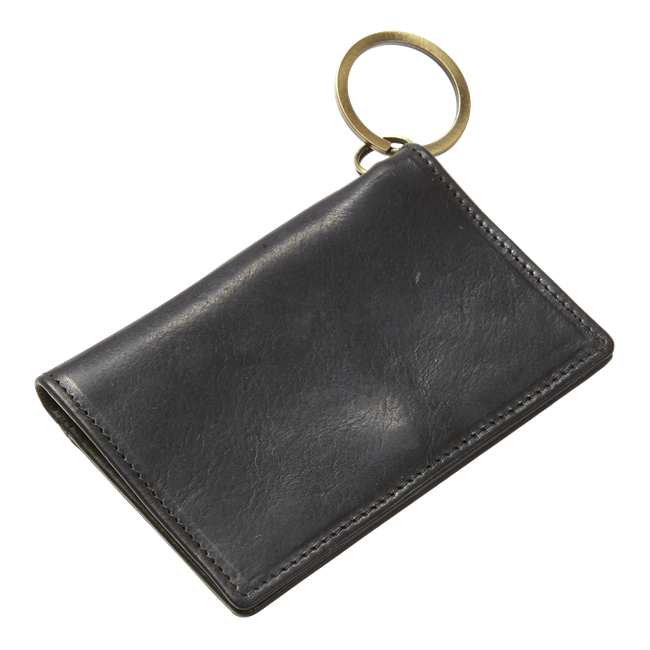 Leather card 2025 holder keychain