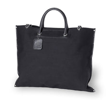 Load image into Gallery viewer, Roll-up canvas leather trim Tote
