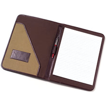 Load image into Gallery viewer, Canvas Leather Padfolio
