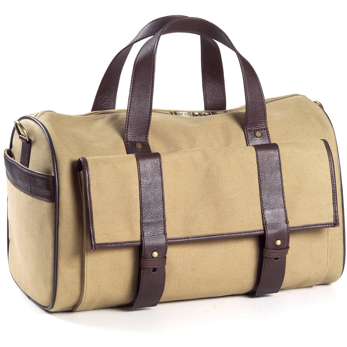 canvas travel bag for men Canvas and Leather Pocket Duffel – CLAVA