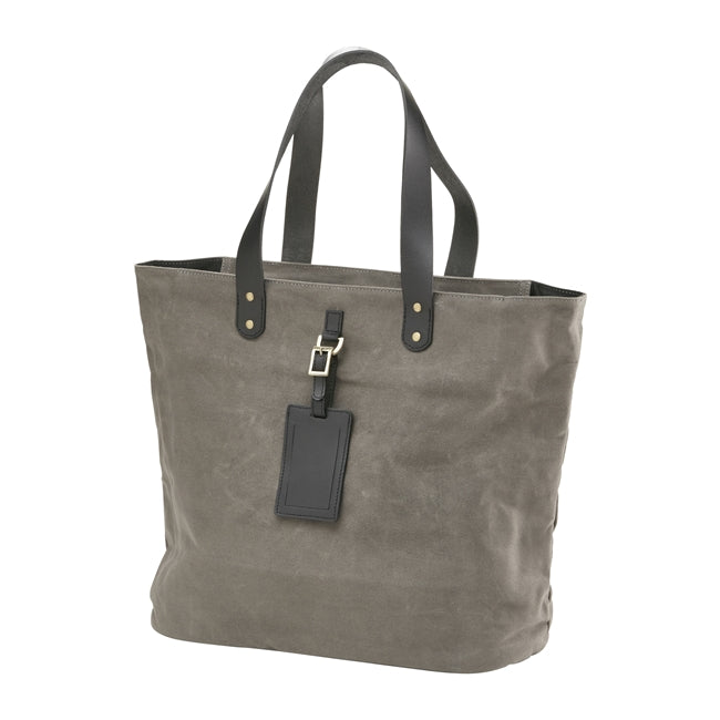 Waxed Canvas Shopper Tote with Leather Tag by Clava – CLAVA