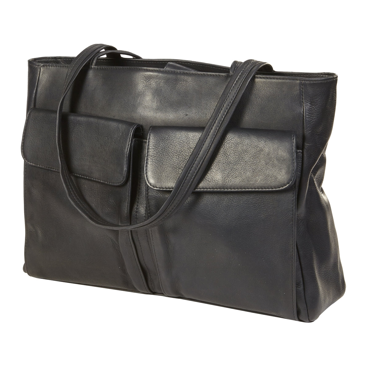 Two Pocket Leather Tote by Clava – CLAVA