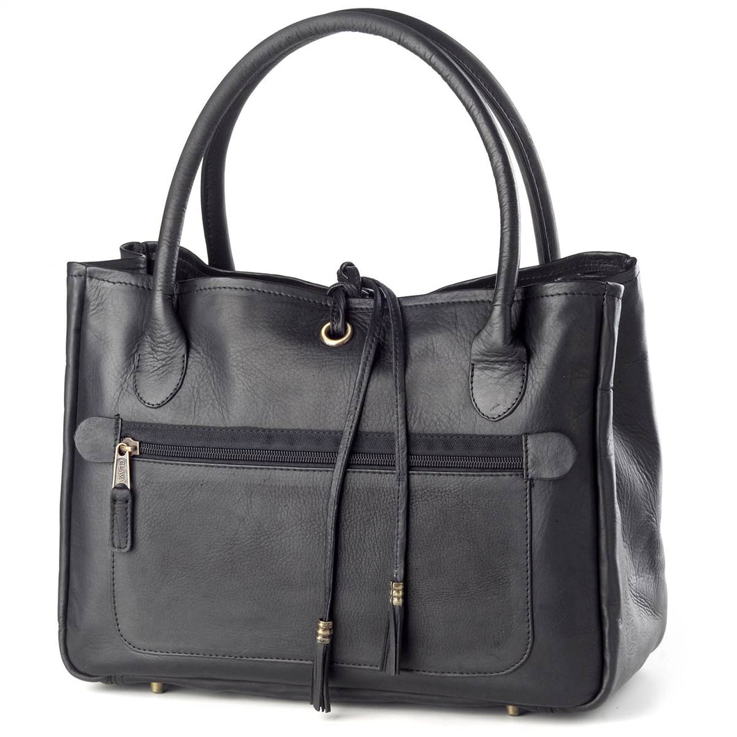 Leather Tassel Handbag