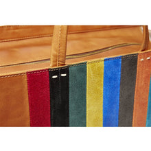 Load image into Gallery viewer, Iris Wide Striped Travel Tote
