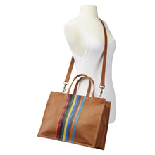 Load image into Gallery viewer, Iris Skinny Stripe Commuter Tote
