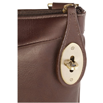 clava turnlock leather backpack Leather Turnlock Cross Body by Clava Vachetta Tan / 12.5 x 13 x 0.5