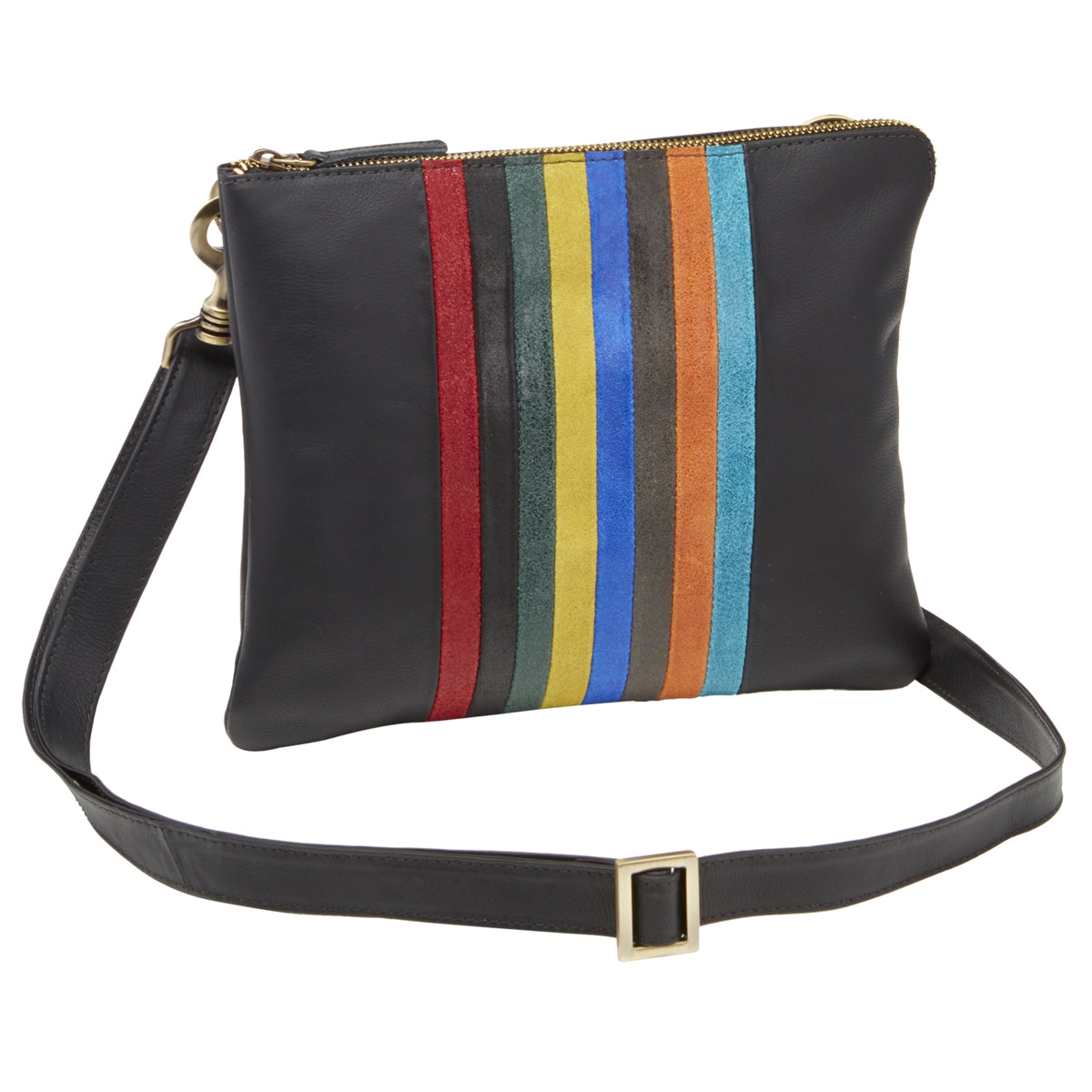 Iris Rainbow Flat Leather Crossbody by Clava – CLAVA