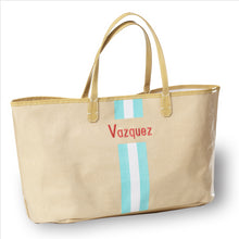 Load image into Gallery viewer, Wellie Racing Stripe Market Tote
