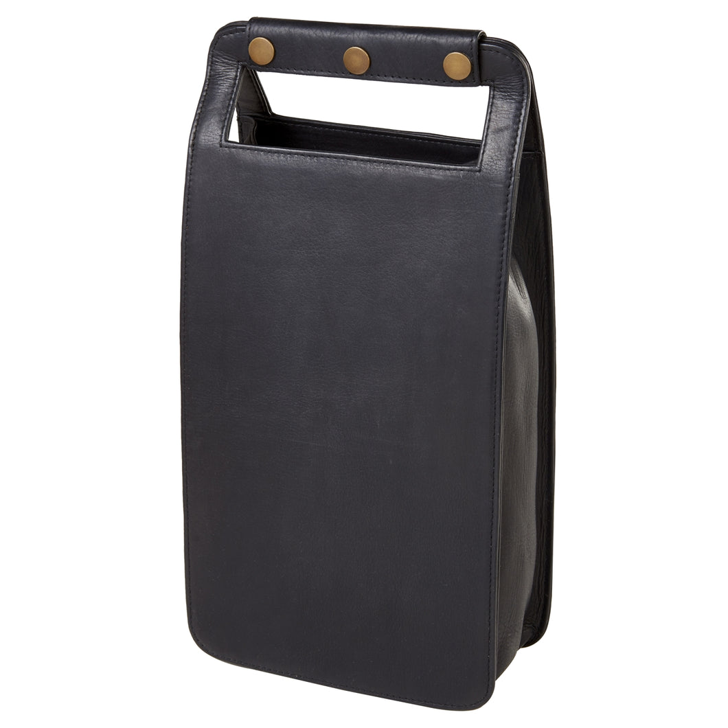 Leather Two Bottle Wine Carrier