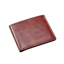 Load image into Gallery viewer, Men&#39;s Leather Bifold Wallet with Business Card Slot
