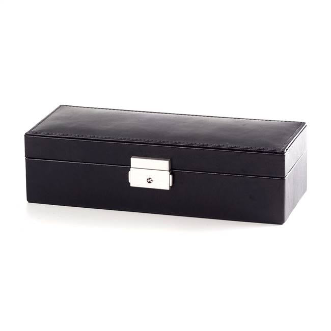 Leather Watch Box - Black - Holds 6 | Clava – CLAVA