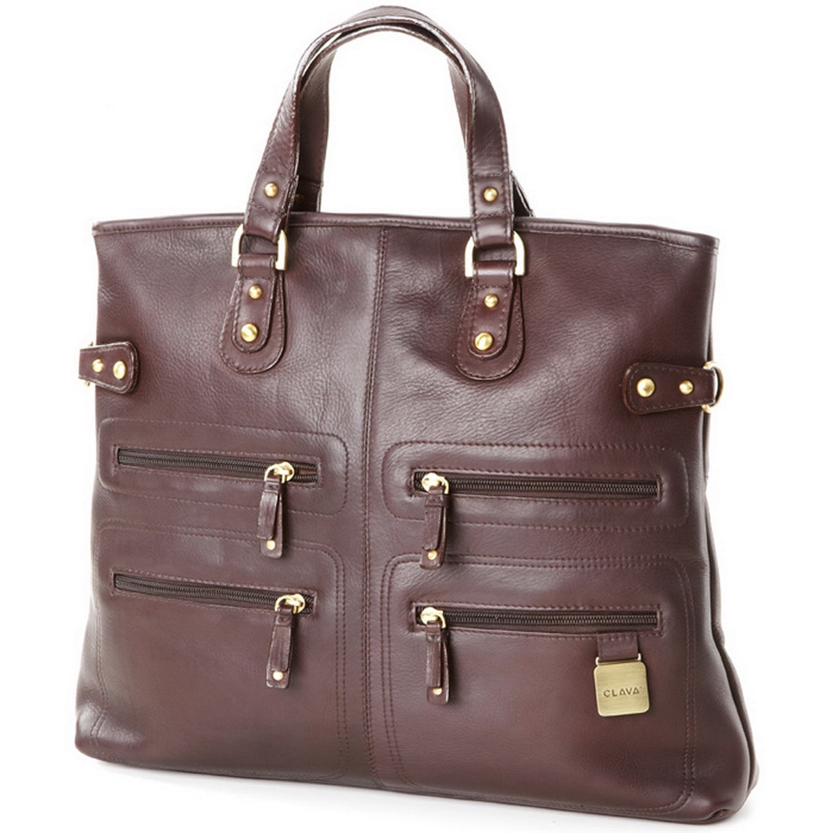Leather Zip Tote/Shoulder Bag By Clava – CLAVA