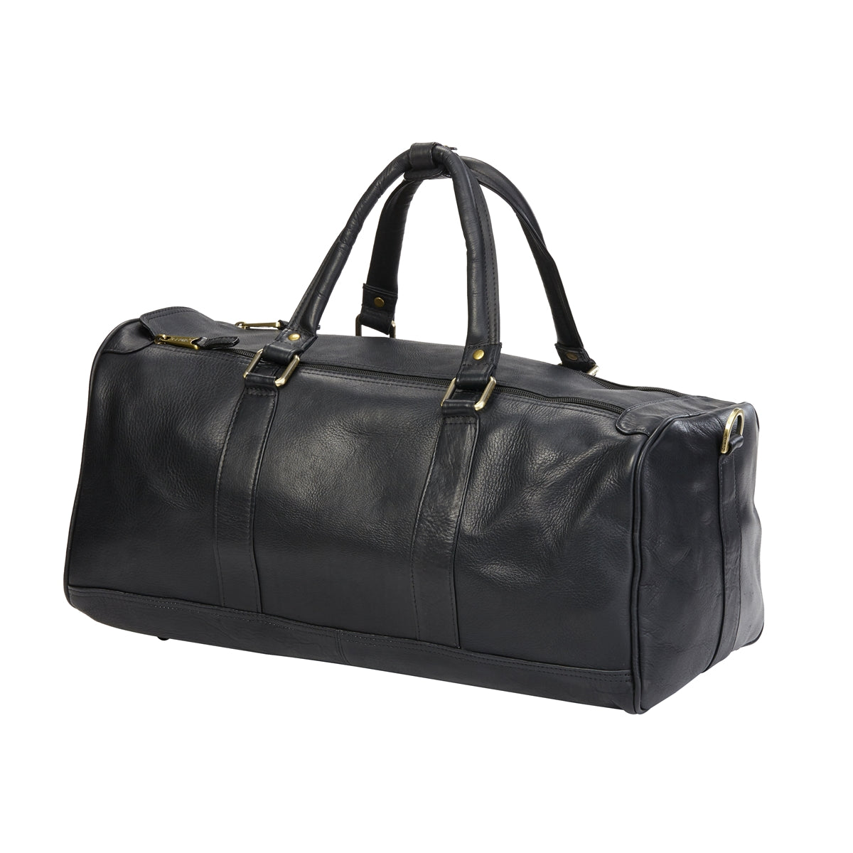 Simple Leather Barrel Gym Bag