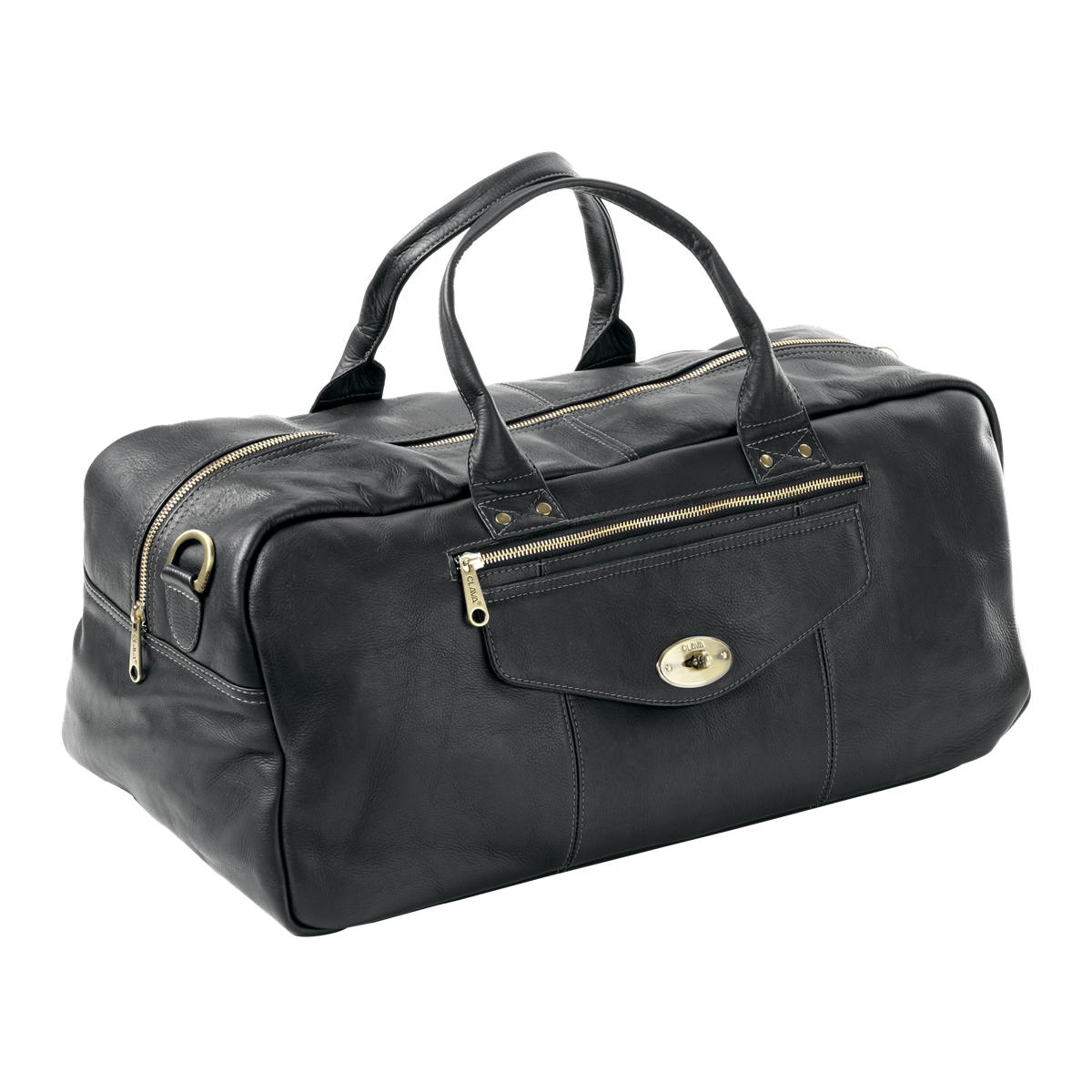 Leather Aviator Turnlock Duffel
