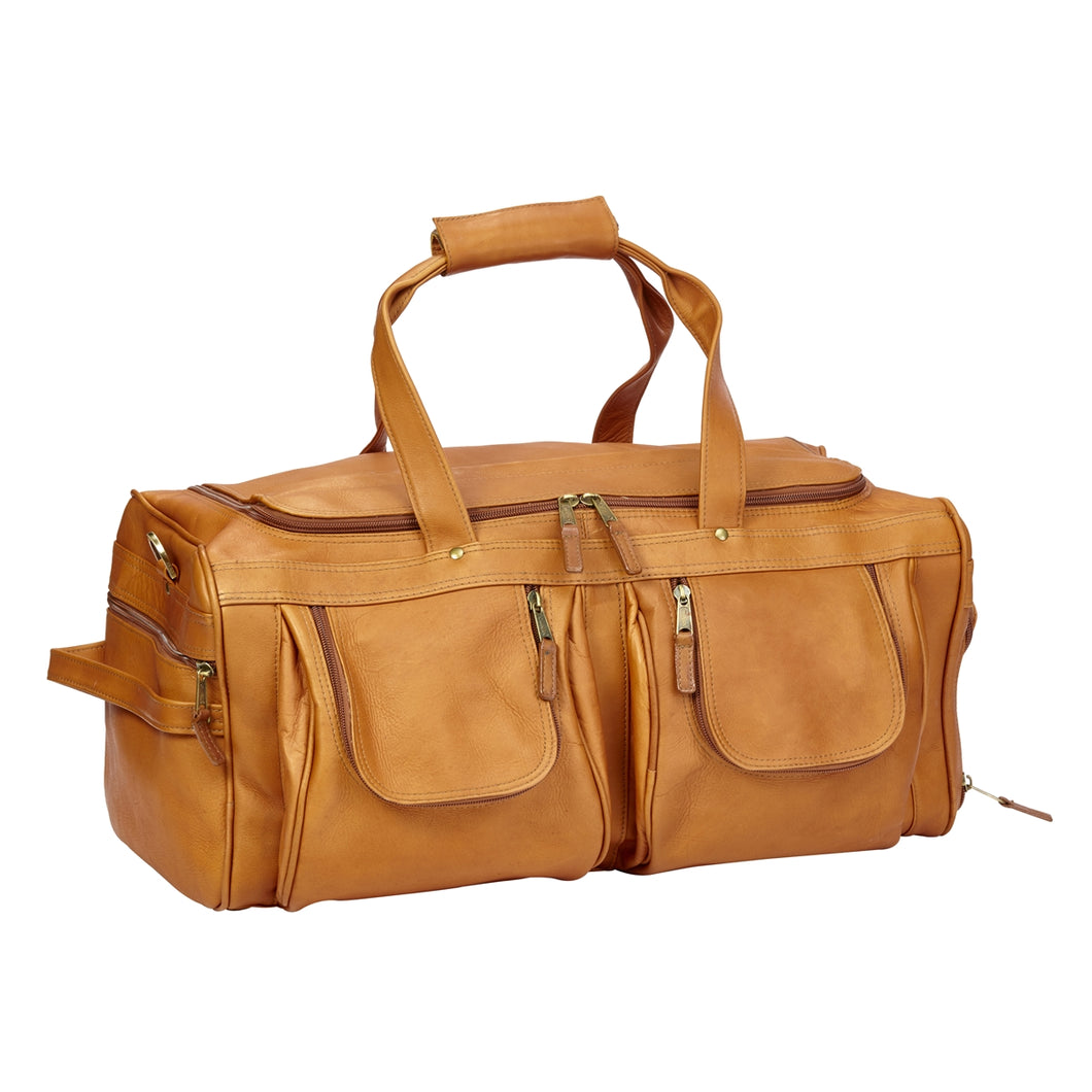 XL Leather Duffel w- Shoe Pocket