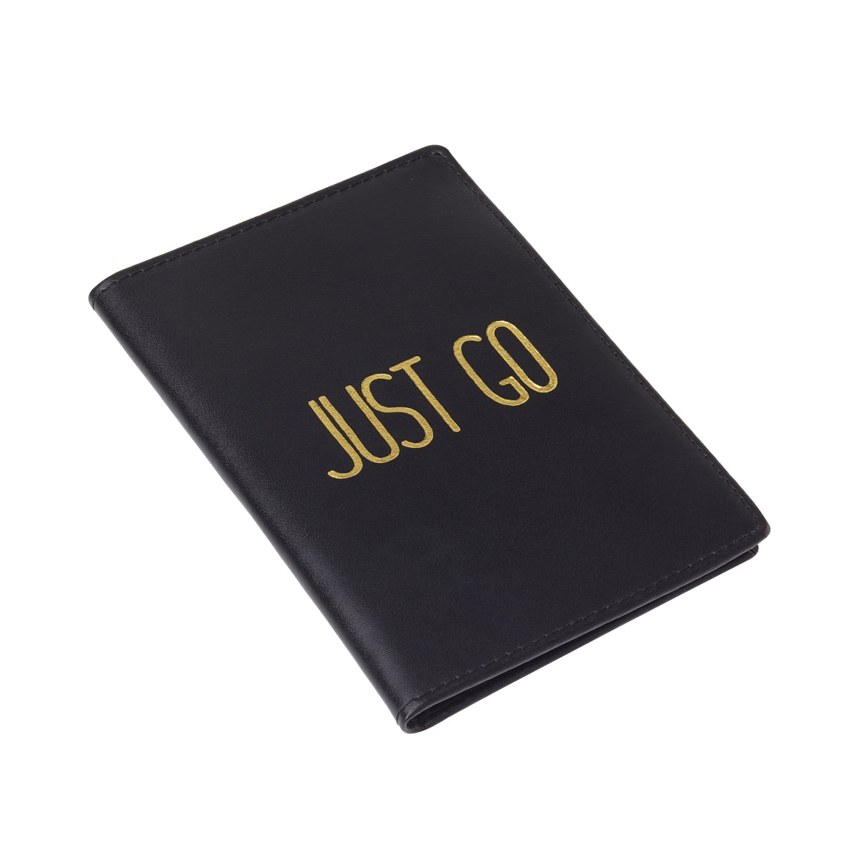Leather Passport Wallet with Assorted Typography Travel Quotes –