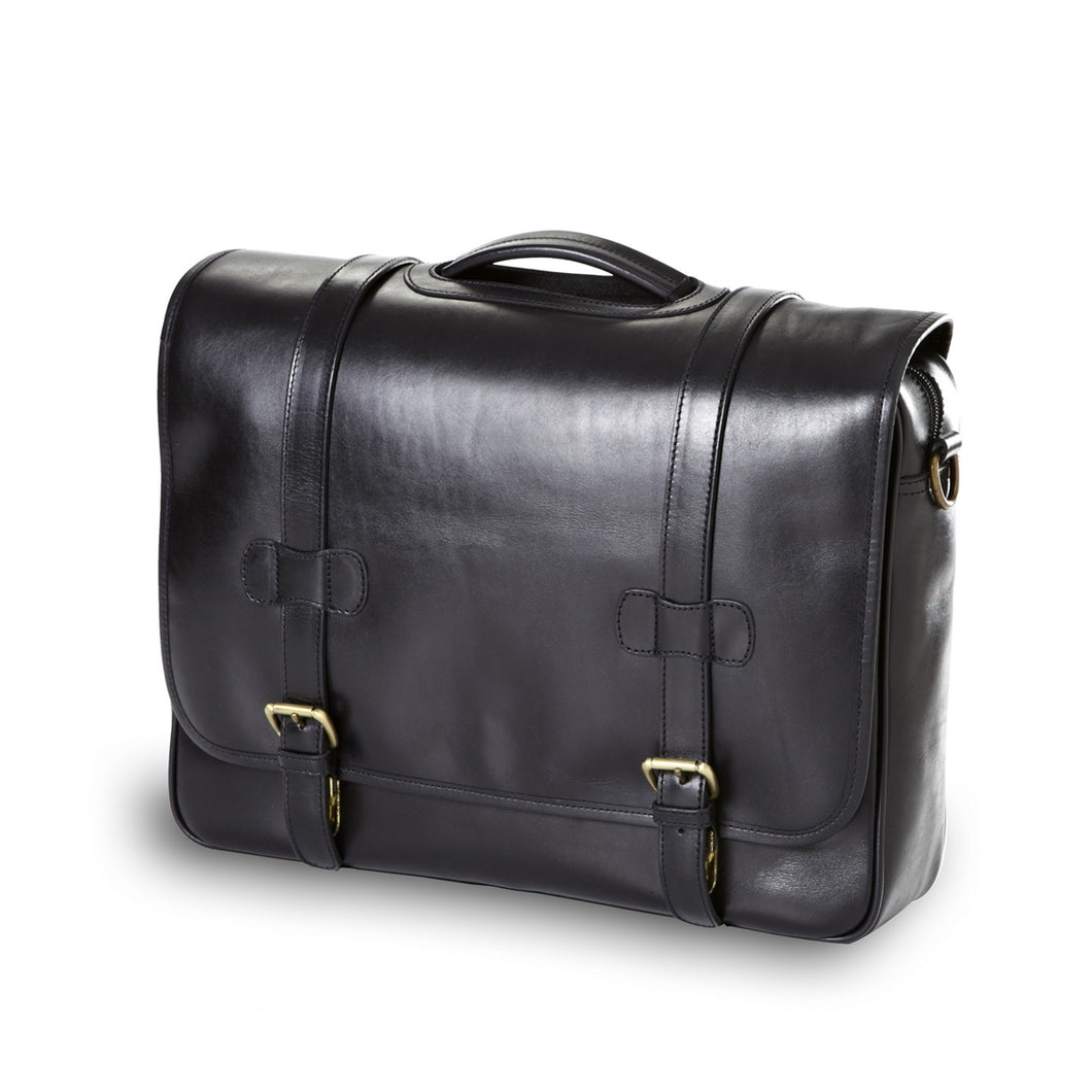 Executive Leather Porthole Flap Briefcase
