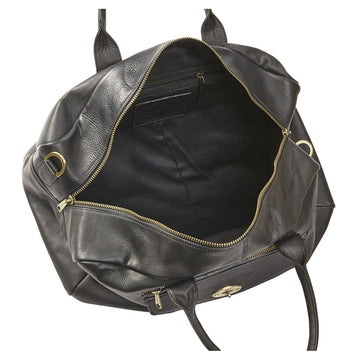 Clava Leather Aviator Turnlock Duffel Tan