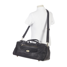 Load image into Gallery viewer, Leather Aviator Turnlock Duffel
